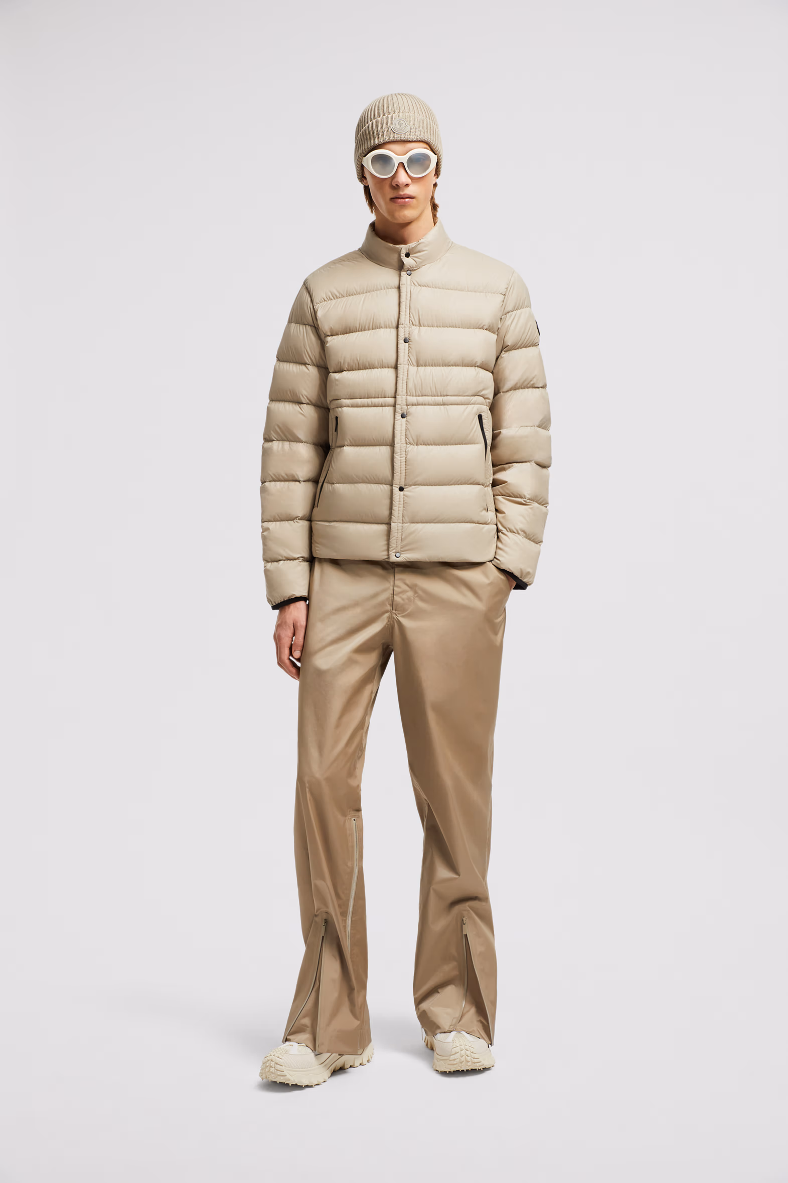Charvin Short Down Jacket Men Beige Moncler 0